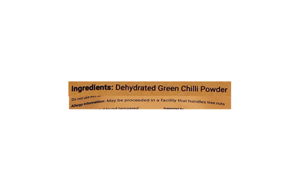 Zilli's Green Chilli Powder    Pack  100 grams